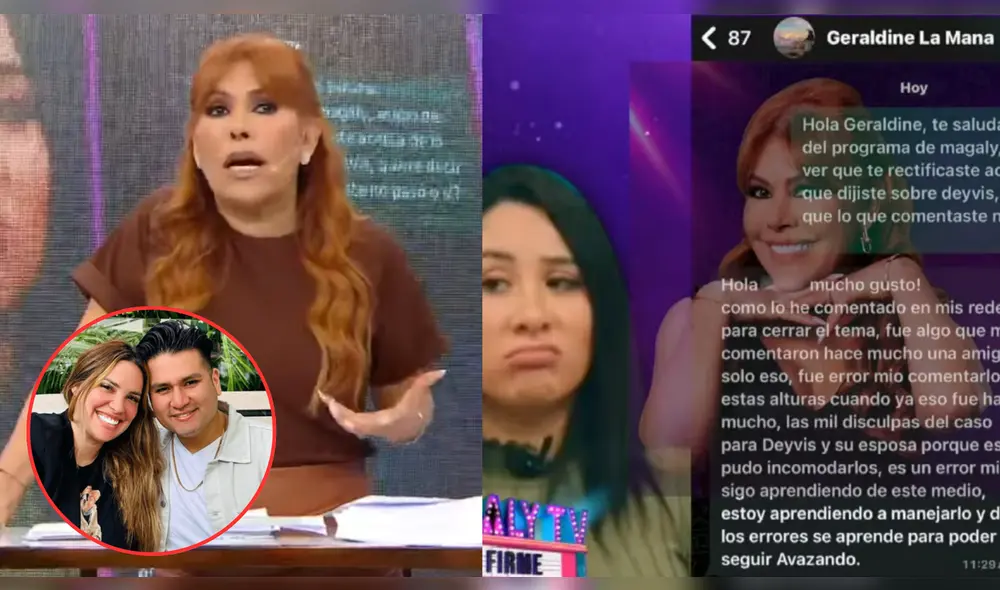 A través del programa de Magaly Medina se pronunció la popular 'La Mana'. Foto: Composición LR/Captura de pantalla/Magaly tv/Difusión A través del programa de Magaly Medina se pronunció la popular 'La Mana'. Foto: Composición LR/Captura de pantalla/Magaly tv/Difusión