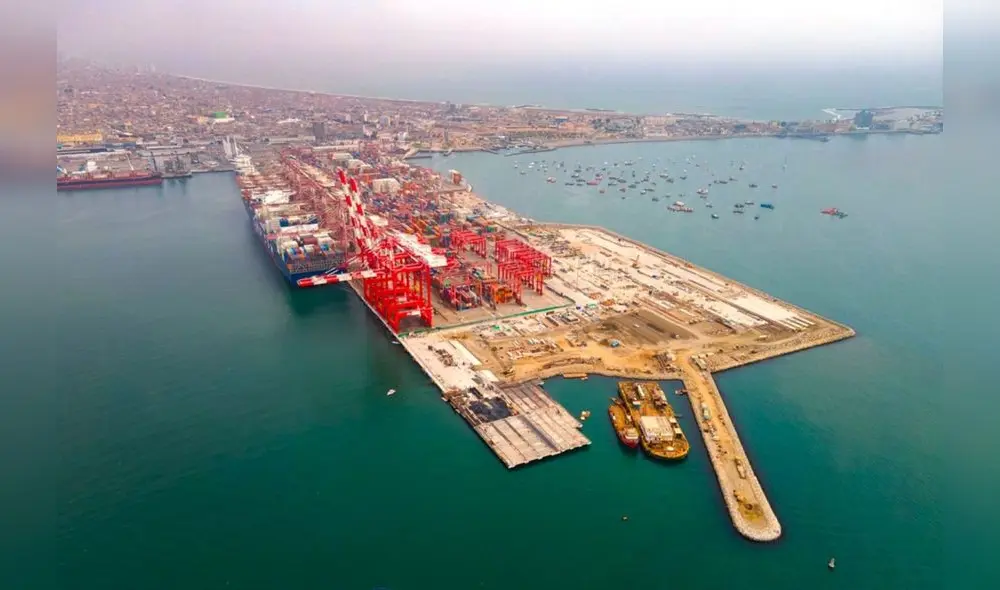 AMP Terminals maneja el 40% del puerto con el lado norte; DP World, el 60% con el lado sur. Foto: difusión / Andina AMP Terminals maneja el 40% del puerto con el lado norte; DP World, el 60% con el lado sur. Foto: difusión / Andina