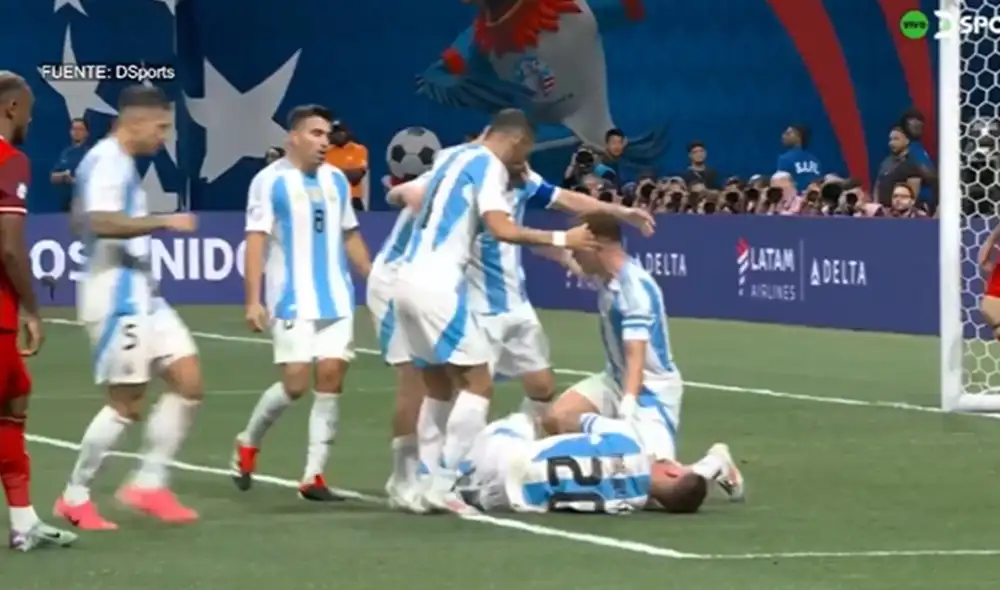 Julián Álvarez puso el 1-0 de Argentina a poco de iniciado el segundo tiempo ante Canadá. Foto: captura de DSports Julián Álvarez puso el 1-0 de Argentina a poco de iniciado el segundo tiempo ante Canadá. Foto: captura de DSports