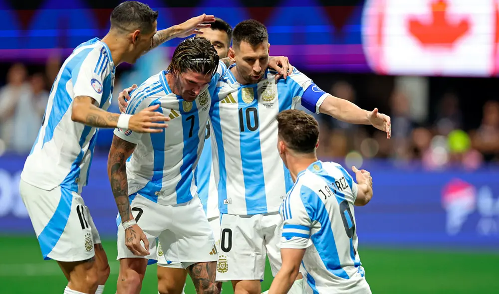 La selección argentina debutó con un triunfo frente a Canadá por la Copa América 2024. Foto: AFP La selección argentina debutó con un triunfo frente a Canadá por la Copa América 2024. Foto: AFP
