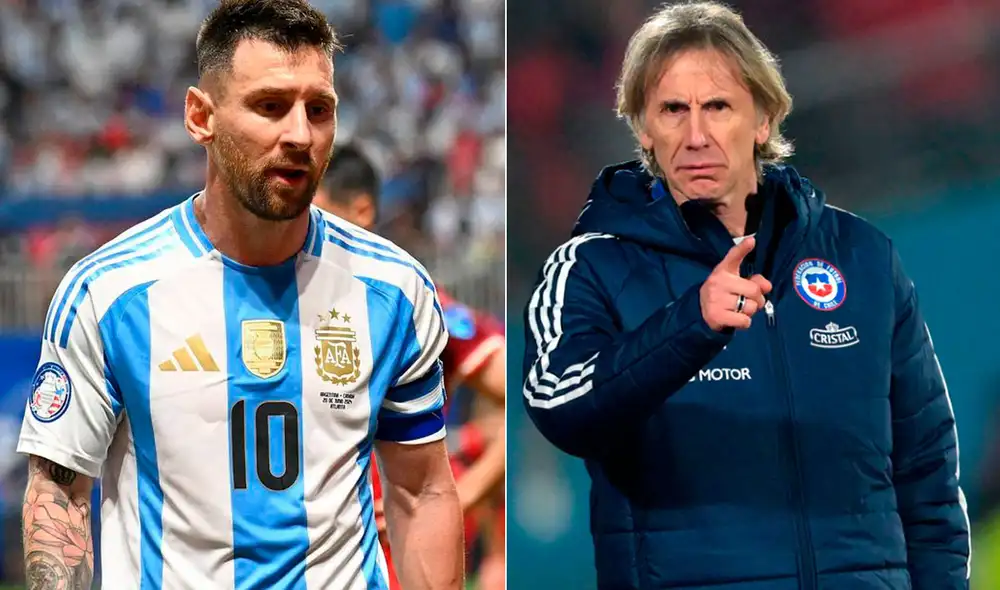 Ricardo Gareca dirige a Chile, que está en el grupo de Argentina en la Copa América. Foto: composición GLR.