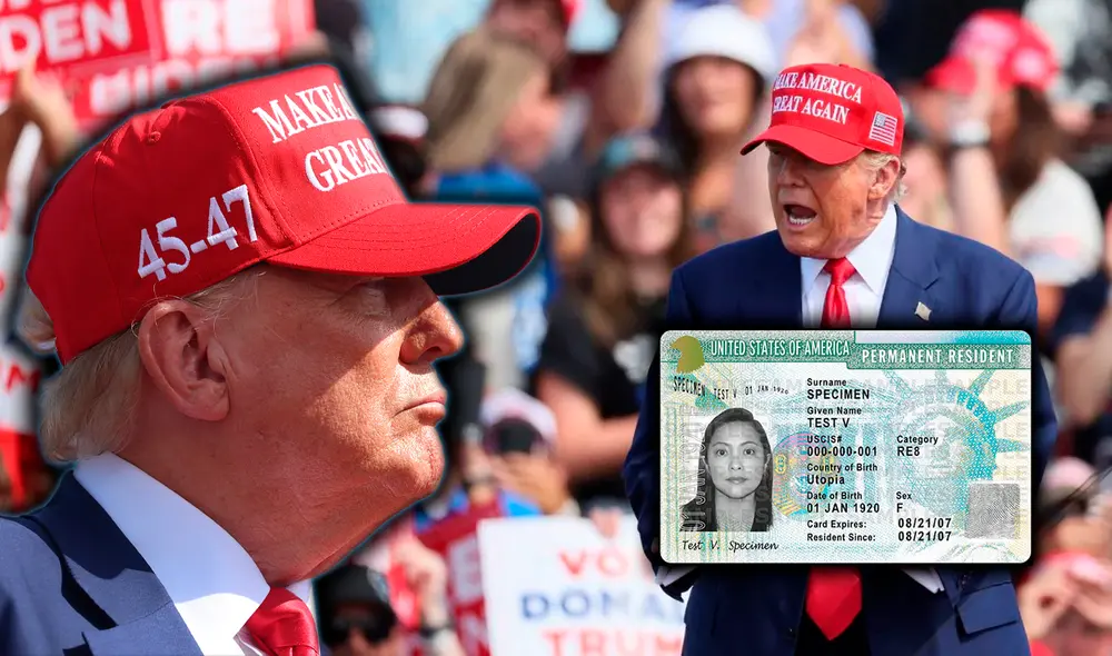 Donald Trump plantea entregar la Green Card a todos los extranjeros que se han titulado en Estados Unidos. Composición: LR Donald Trump plantea entregar la Green Card a todos los extranjeros que se han titulado en Estados Unidos. Composición: LR