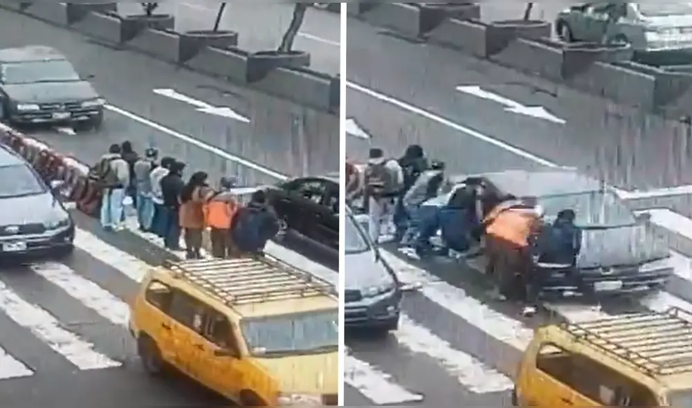 Accidente en la avenida Abancay deja seis heridos por choque múltiple. Foto: Composición LR/Joel Robles - La República