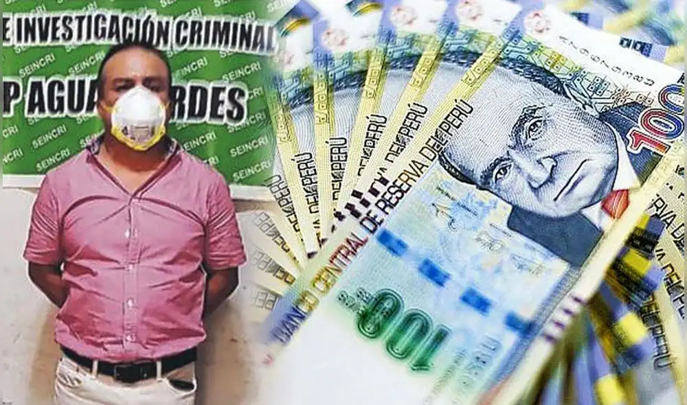 Víctor Eduardo Gálvez fue detenido con millonario monto en plena pandemia. Foto: composición LR/BCR/Difusión