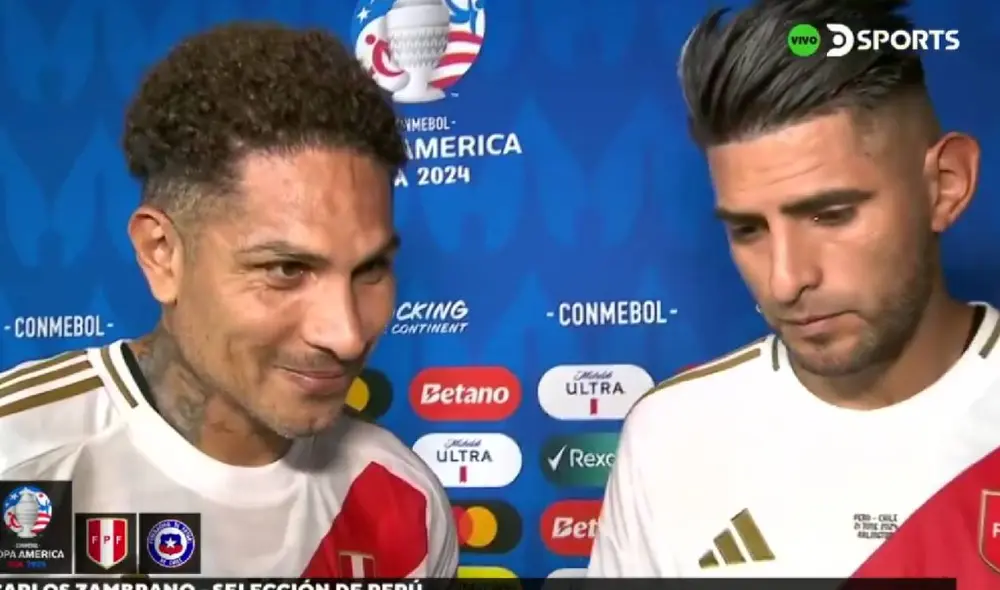 Paolo Guerrero y Carlos Zambrano declararon tras el empate ente Perú y Chile. Foto: captura/DSports