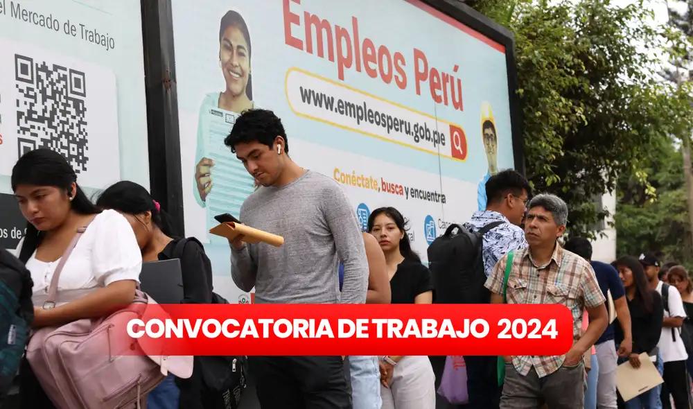 Puestos de trabajo estarán disponibles hasta el 26 de junio. Foto: composición LR/MTPE