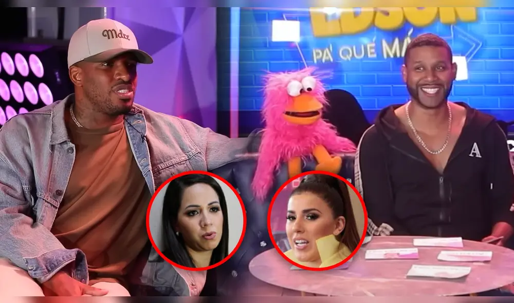Jefferson Farfán aprovechó en contestar la pregunta de Edson Dávila sobre Yahaira Plasencia y Melissa Klug. Foto: composición LR/Edson Pa' Qué Más/El Popular/Panamericana Radio