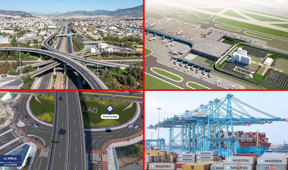 Las obras más esperadas son el Anillo Vial Periférico y el Nuevo Aeropuerto Jorge Chávez que operará a fines de año. Foto: composición LR/MTC