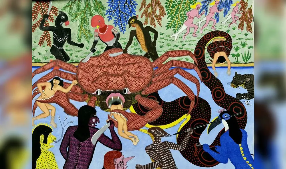 De Iquitos. Esta obra de Gino Ceccarelli podría representar el sentido de la muestra: la realidad del mundo onírico amazónico.