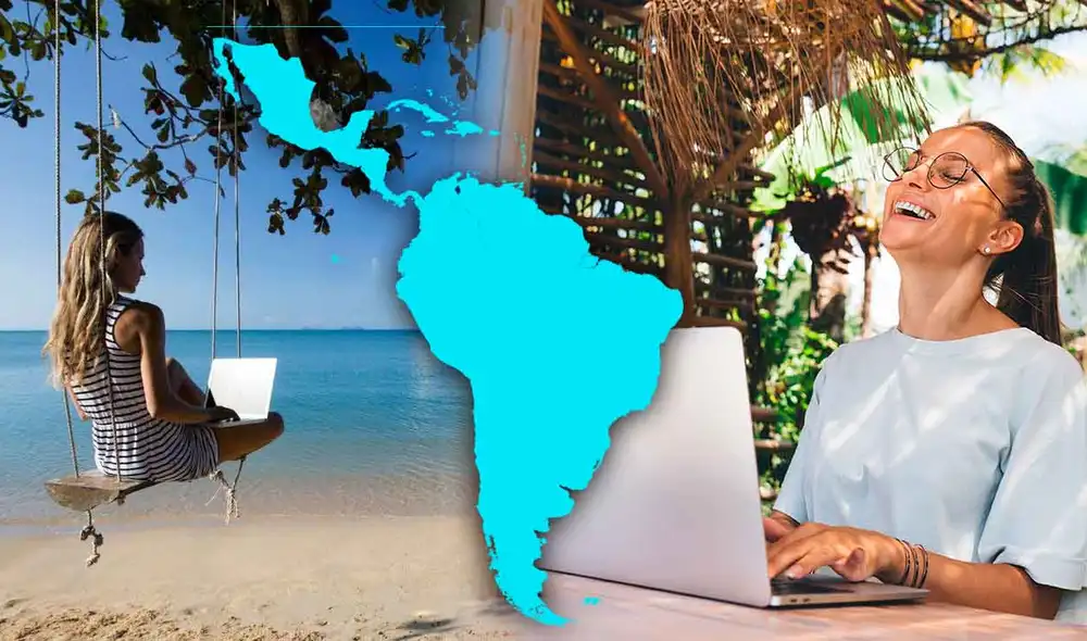 Descubre que países de Latinoamérica permiten el ingreso de los nómadas digitales para realizar teletrabajo en su territorio.  Foto: composición LR/Shutterstock/Forbes