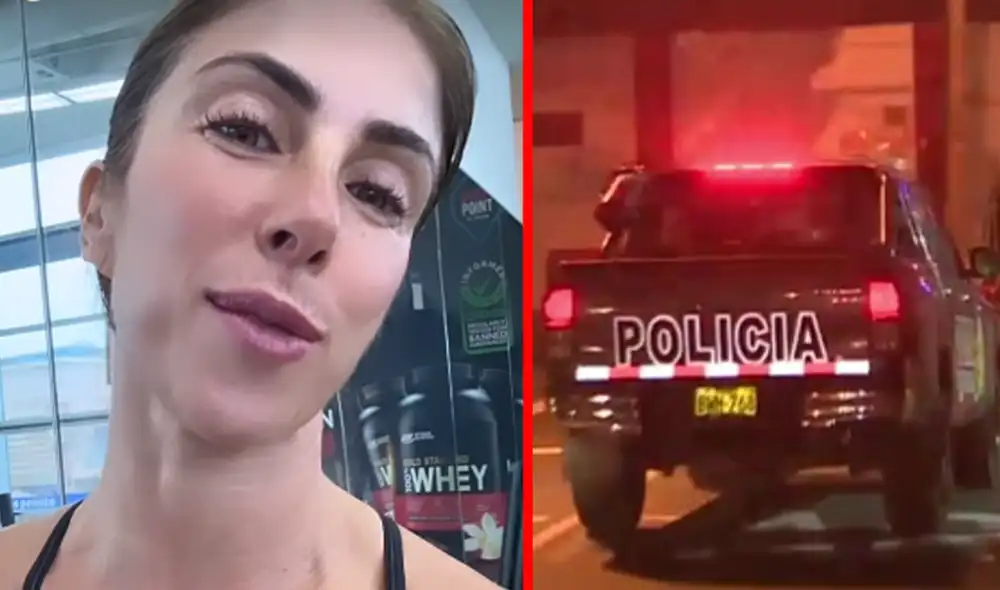 Fiorella Cayo se mostró despreocupada por la situación que protagonizó con la PNP. Foto: composición LR/Instagram/Fiorella Cayo/América TV