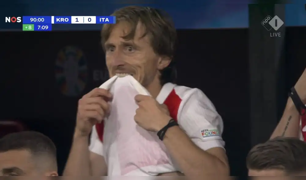 Luka Modric había sido sustituido minutos antes del gol. Foto: captura de NOS