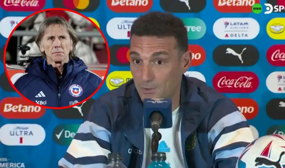 Lionel Scaloni se refirió a las ausencias de Chile para enfrentar a Argentina. Foto: captura DSports/AFP