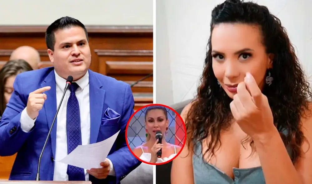 Congresista Diego Bazán en el ojo de la tormenta. Foto: Composición/Congreso/Instagram/Mónica Cabrejos