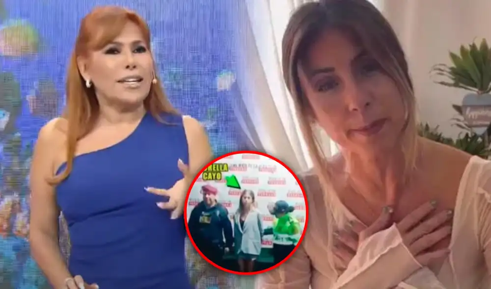 Magaly Medina criticó duramente el accionar de Fiorella Cayo tras ser detenida por la Policía. Foto: composicion LR/Magaly TV: La Firme/Fiorella Cayo Facebook Magaly Medina criticó duramente el accionar de Fiorella Cayo tras ser detenida por la Policía. Foto: composicion LR/Magaly TV: La Firme/Fiorella Cayo Facebook