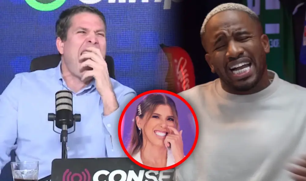 Paco Bazán aprovechó en presentar el playlist inspirado a Jefferson Farfán, esto como respuesta a los comentarios de la 'Foquita'. Foto: composición LR/Youtube/América Televisión/FPF Paco Bazán aprovechó en presentar el playlist inspirado a Jefferson Farfán, esto como respuesta a los comentarios de la 'Foquita'. Foto: composición LR/Youtube/América Televisión/FPF