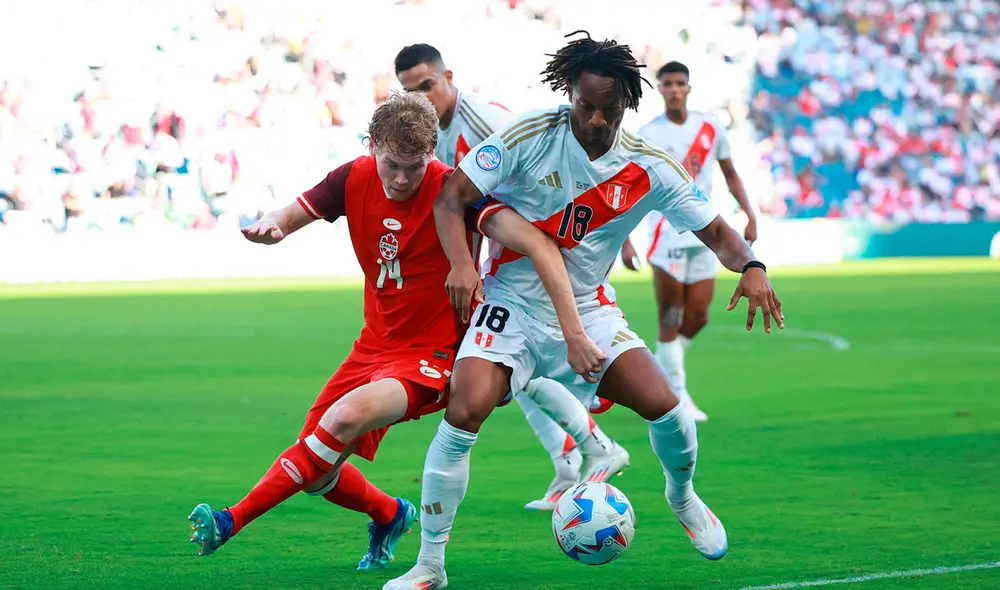 La selección peruana enfrentó a su similar de Canadá por la Copa América. Foto: AFP