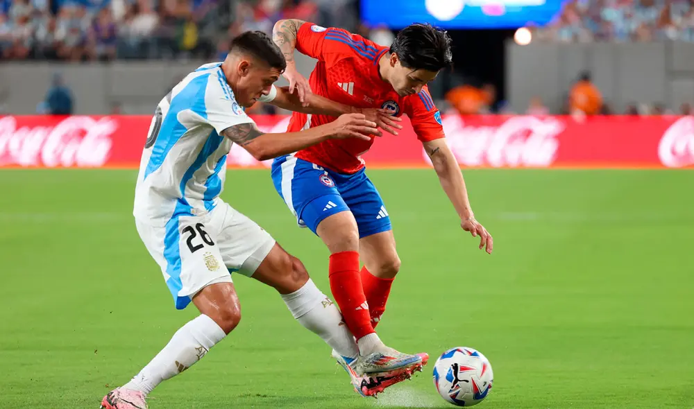 La selección argentina enfrentó a la chilena por la segunda fecha de la Copa América. Foto: AFP