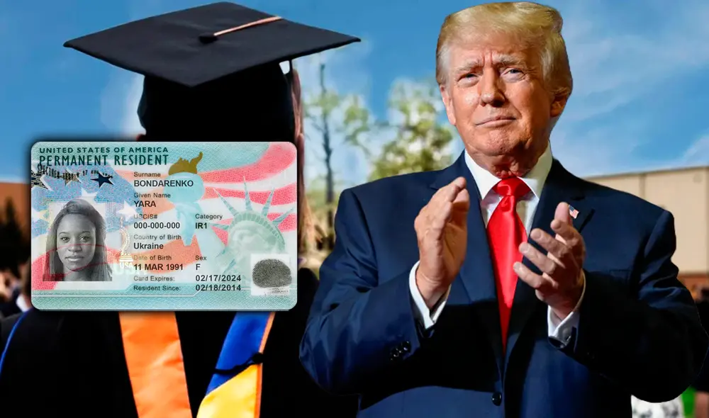 El exmandatario republicano declaró que de llegar a la presidencia de Estados Unidos, otorgará Green Card a los estudiantes extranjeros que se gradúen de universidades estadounidenses. Foto: composición LR/Bounderless/Newsweek El exmandatario republicano declaró que de llegar a la presidencia de Estados Unidos, otorgará Green Card a los estudiantes extranjeros que se gradúen de universidades estadounidenses. Foto: composición LR/Bounderless/Newsweek