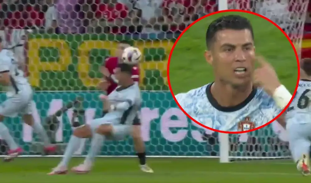 Cristiano Ronaldo sigue sin convertir goles con la camiseta de Portugal en la Eurocopa. Foto: captura/ESPN