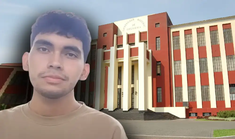 El estudiante Nicolas Jiménez señala la importancia de que los egresados mantengan un vínculo con Perú y contribuyan al progreso del país. Foto: composición LR / UNI.