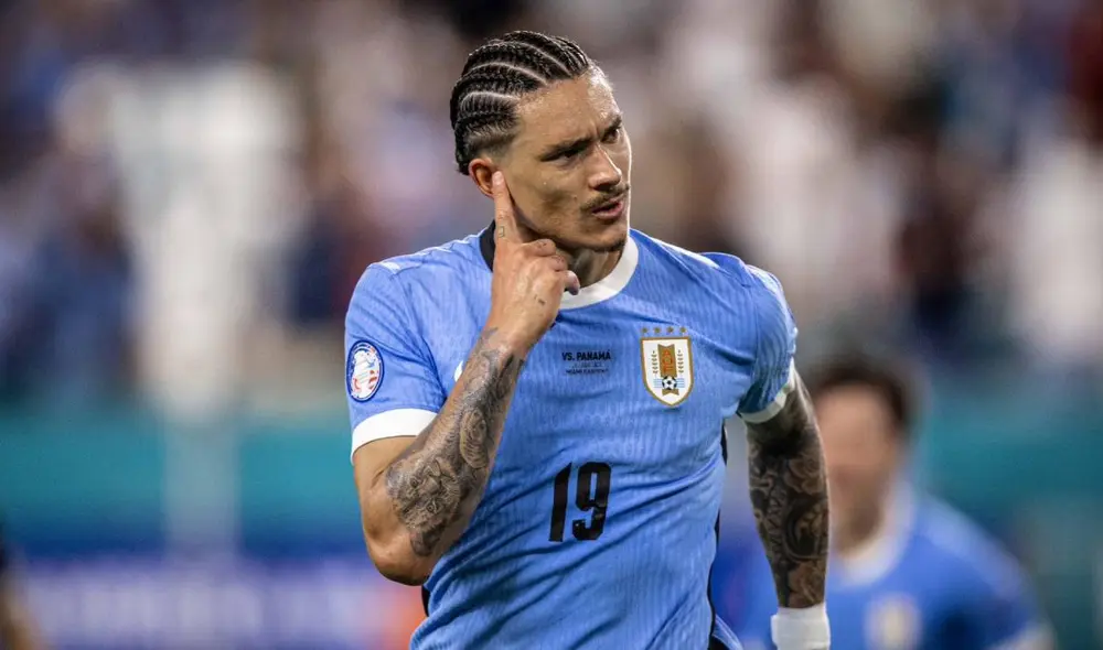 Darwin Núñez lleva 9 partidos consecutivos anotando con la camiseta de la Celeste. Foto: Selección Uruguay