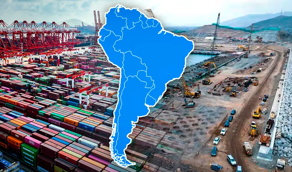 El megapuerto de Chancay conectará con el de Shanghái y será una puerta al mercado de China y Asia. Foto: composición LR/CGTN español/MEF El megapuerto de Chancay conectará con el de Shanghái y será una puerta al mercado de China y Asia. Foto: composición LR/CGTN español/MEF