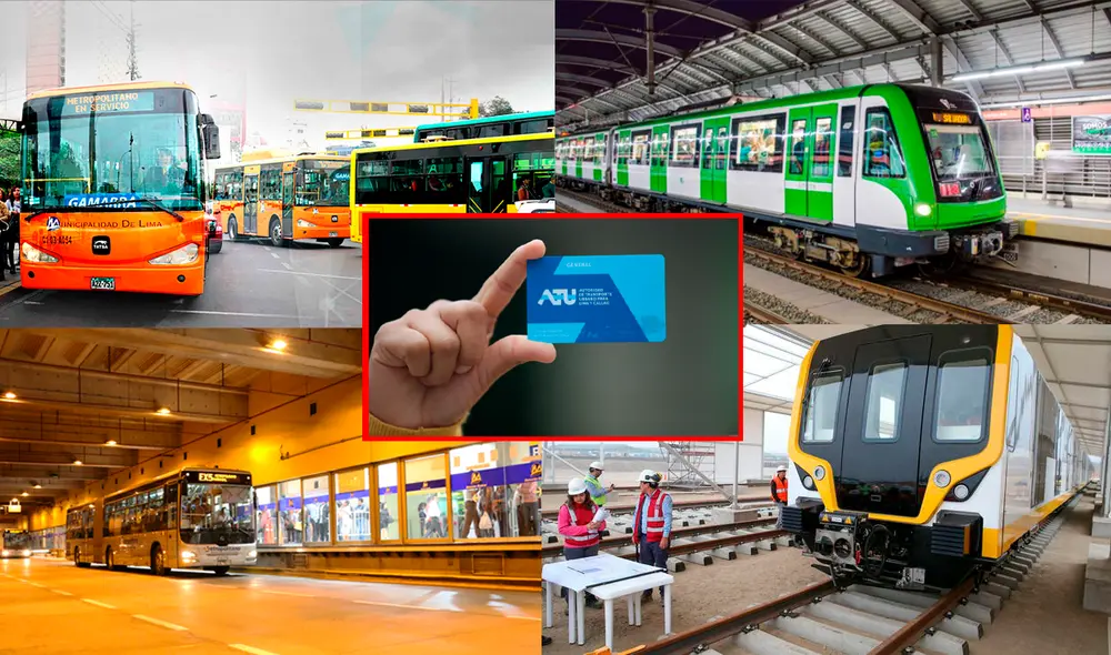 Desde el 2025 se podrá emplear una sola tarjeta para todos los servicios de ATU. Foto: composición LR/ATU/Línea 1/Andina/Metropolitano