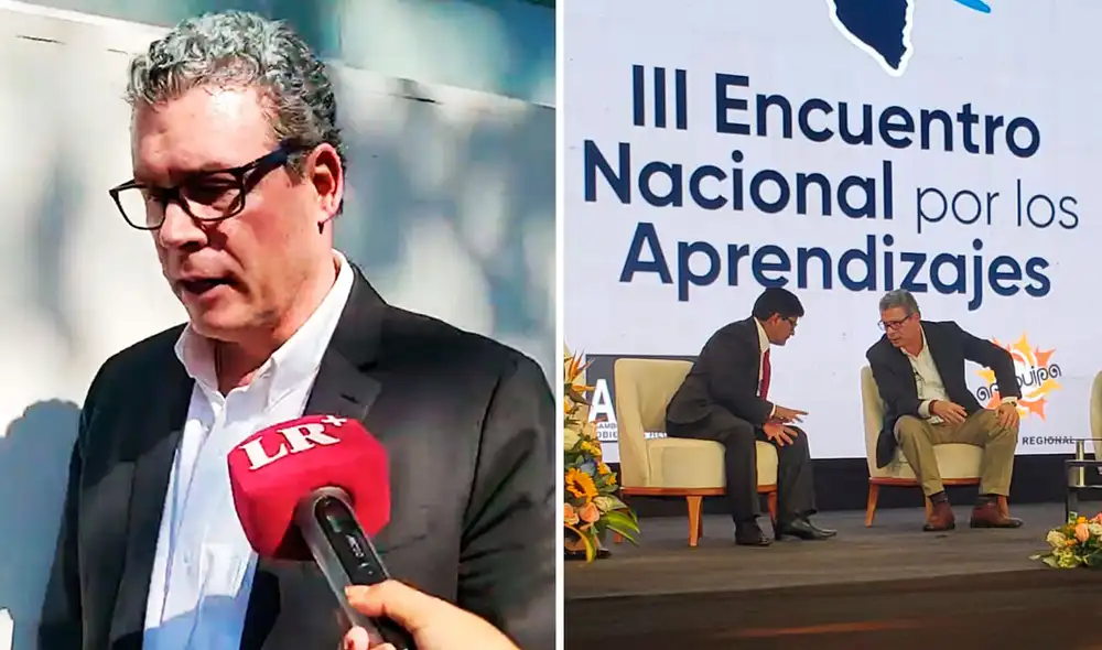 Las palabras del ministro de Educación, Morgan Quero, tuvieron lugar en III Encuentro Nacional por los Aprendizajes en Arequipa. Foto: composición LR/Leonela Aquino/LR Las palabras del ministro de Educación, Morgan Quero, tuvieron lugar en III Encuentro Nacional por los Aprendizajes en Arequipa. Foto: composición LR/Leonela Aquino/LR