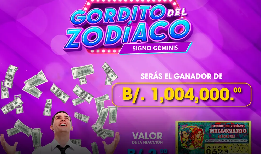 Lotería Nacional de Panamá ofrece un millonario premio con el Gordito del Zodiaco. Foto: Lotería Nacional Pmá/X