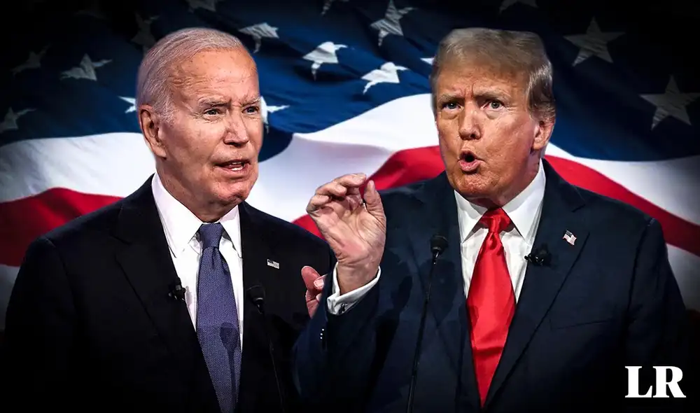 Biden y Trump se enfrentaron en un tenso debate en un foro de CNN en Atlanta previo a los comicios programados para el mes de noviembre. Foto: composición LR/AFP