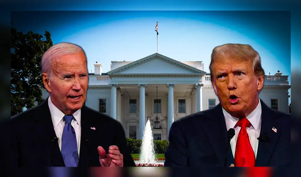 El jueves 27 de junio se realizó el primer debate presidencial entre Biden y Trump. Foto: Composición LR | France  24 | Wikiarquitectura