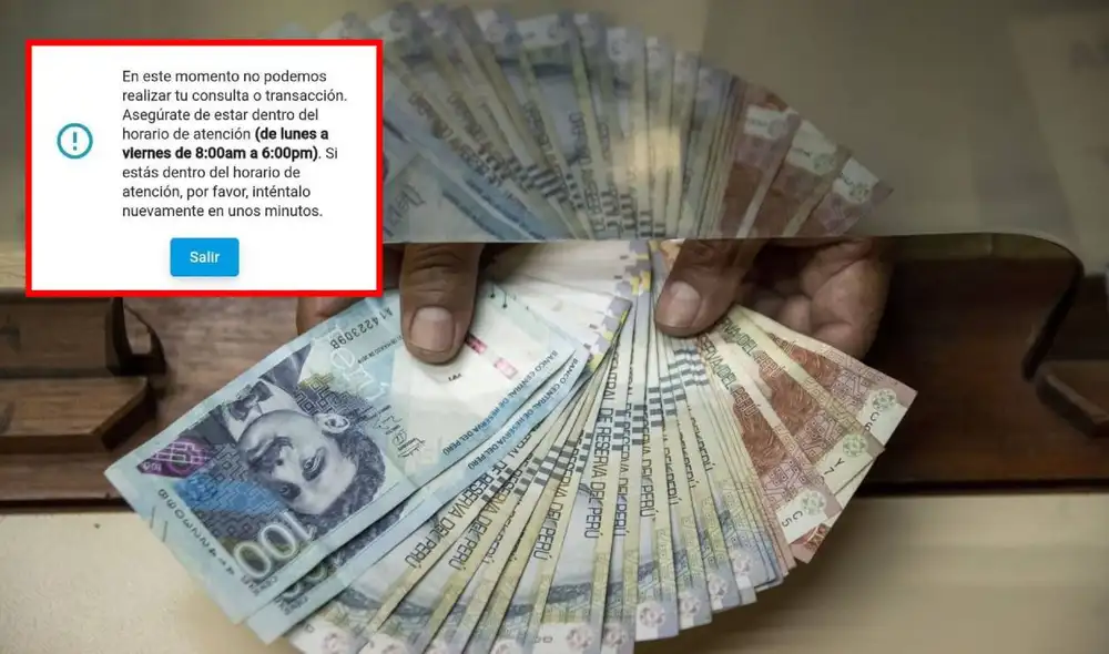 Diversos afiliados a las AFP reportaron que les sale un mensaje de error, a pesar de que están dentro del horario establecido por la Asociación de AFP. Foto: composición LR/Andina