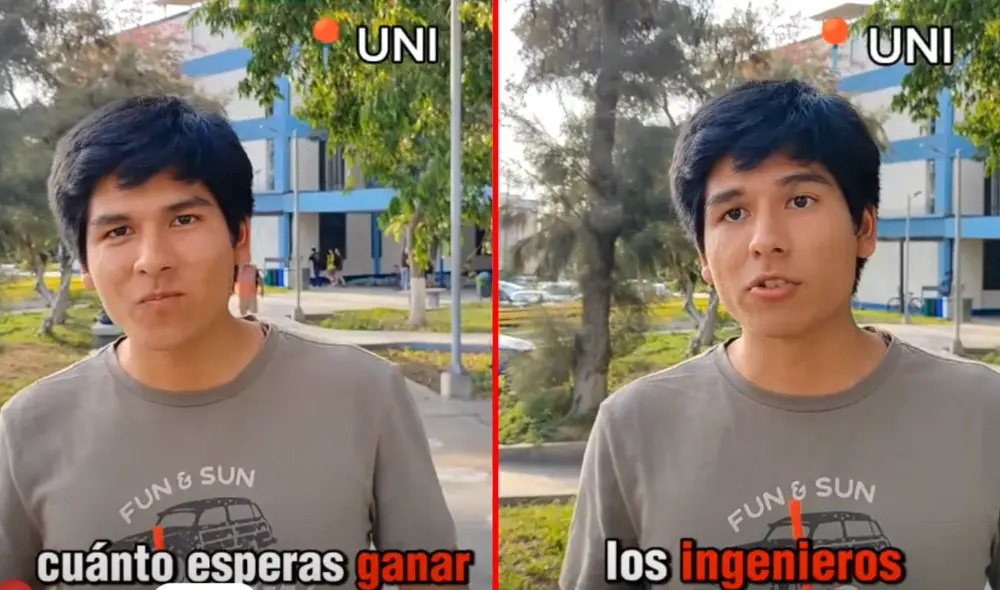El estudiante de la UNI explicó que tras años de experiencia espera que su sueldo llegue a los S/7.000 al mes. Foto: composición LR/@VincentZuc