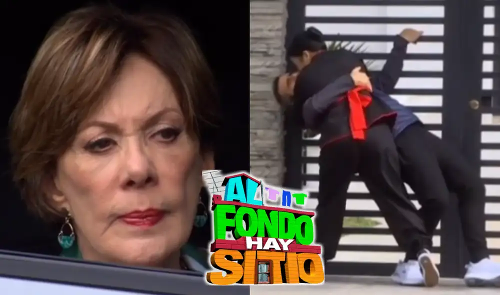 Diego Montalbán no puedo escapar del beso de la 'China Li'. Foto: composición LR/América TV