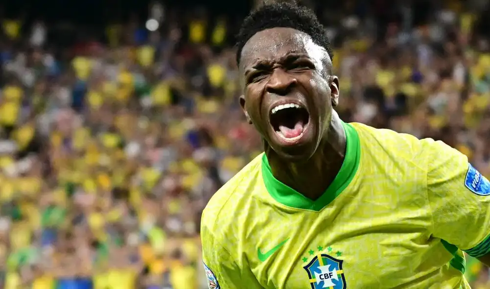 Vinícius anotó un doblete en el triunfo de Brasil por 4 a 1 frente a Paraguay. Foto: AFP Vinícius anotó un doblete en el triunfo de Brasil por 4 a 1 frente a Paraguay. Foto: AFP