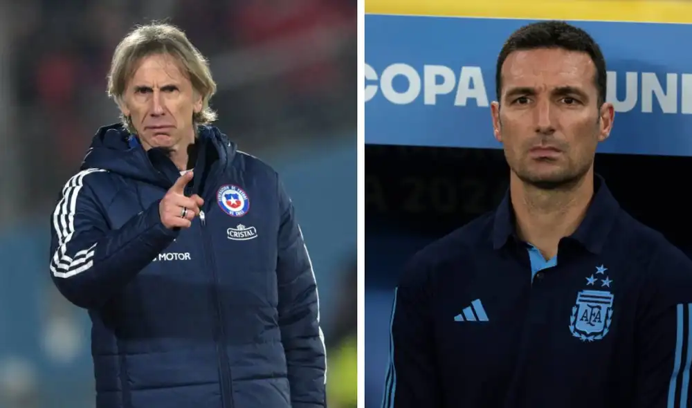 Ricardo Gareca y Lionel Scaloni fueron suspendidos por Conmebol. Foto: AFP/EFE