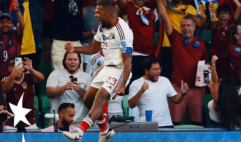 Salomón Rondón sigue agrandando su leyenda como máximo goleador de la Vinotinto. Foto: Conmebol