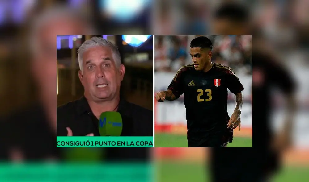 Joao Grimaldo solo jugó ante Chile en la Copa América 2024. Foto: composición GLR/captura de Movistar Deportes.