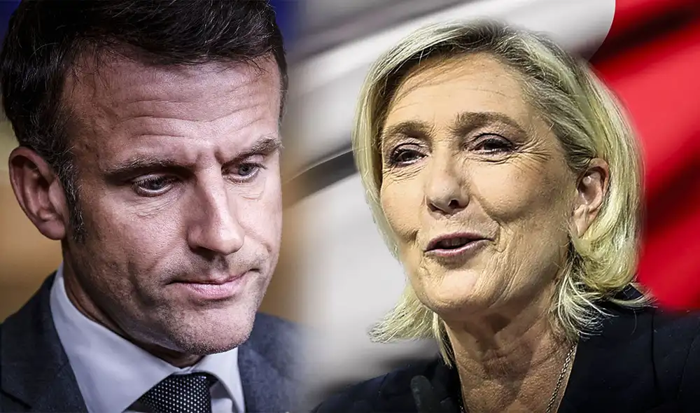 Marine Le Pen y su partido, Agrupación Nacional, lideran la primera vuelta de las elecciones legislativas en Francia con un 33% de los votos. Foto: composición LR/AFP Marine Le Pen y su partido, Agrupación Nacional, lideran la primera vuelta de las elecciones legislativas en Francia con un 33% de los votos. Foto: composición LR/AFP