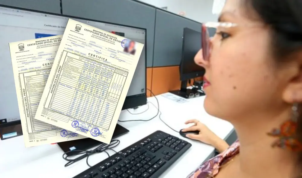 Solicita tu certificado de estudios vía web del Minedu. Foto: composición LR/Andina