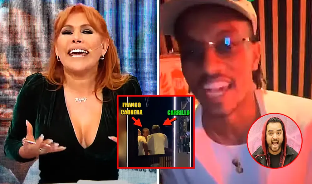 Franco Cabrero 'juergueo' junto a André Carrillo y Christian Cueva después de quedar eliminados de la Copa América 2024. Foto: composición LR/MagalyTVLaFirme/MovistarDeportes