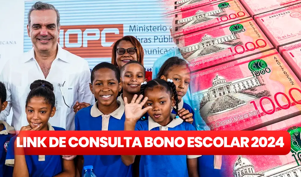 El MINERD estableció un LINK de consulta oficial para el Bono Escolar 2024. Foto: composición LR / Gobierno de RD / Numista