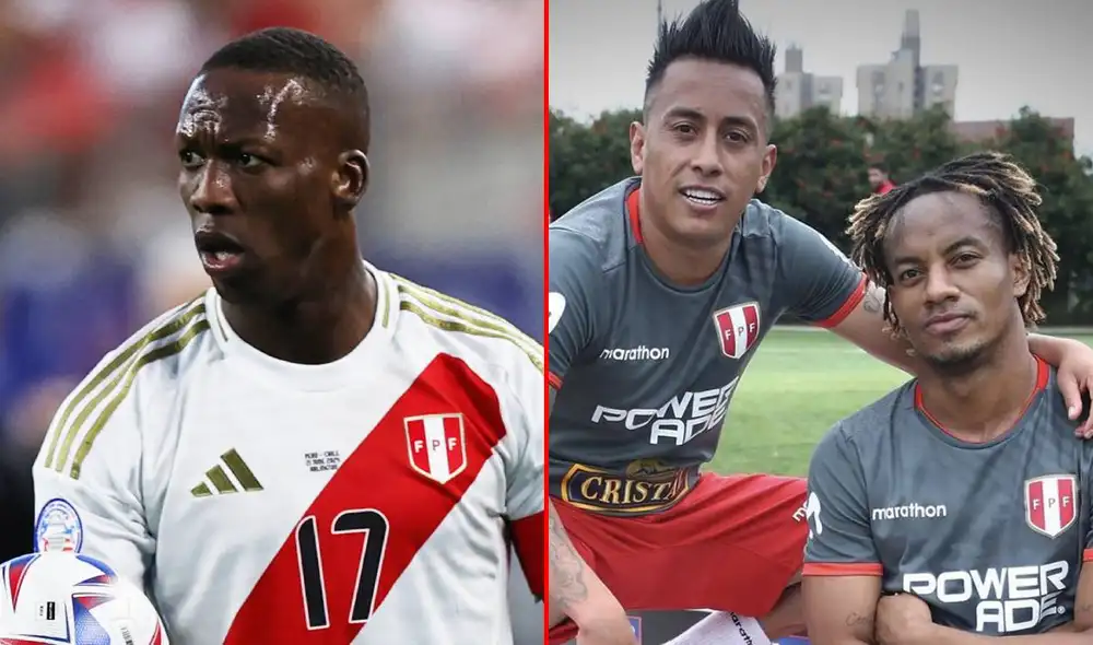 Luis Advíncula jugó solo los primeros minutos contra Chile en la Copa América 2024, luego tuvo que ser cambiado por lesión. Foto: composición LR/AFP/Instagram André Carrillo