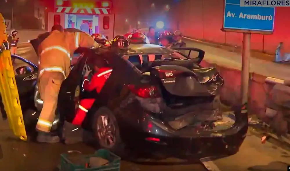 La Policía continúa investigando sobre accidente en Vía Expresa, Miraflores. Foto: captura Canal N La Policía continúa investigando sobre accidente en Vía Expresa, Miraflores. Foto: captura Canal N