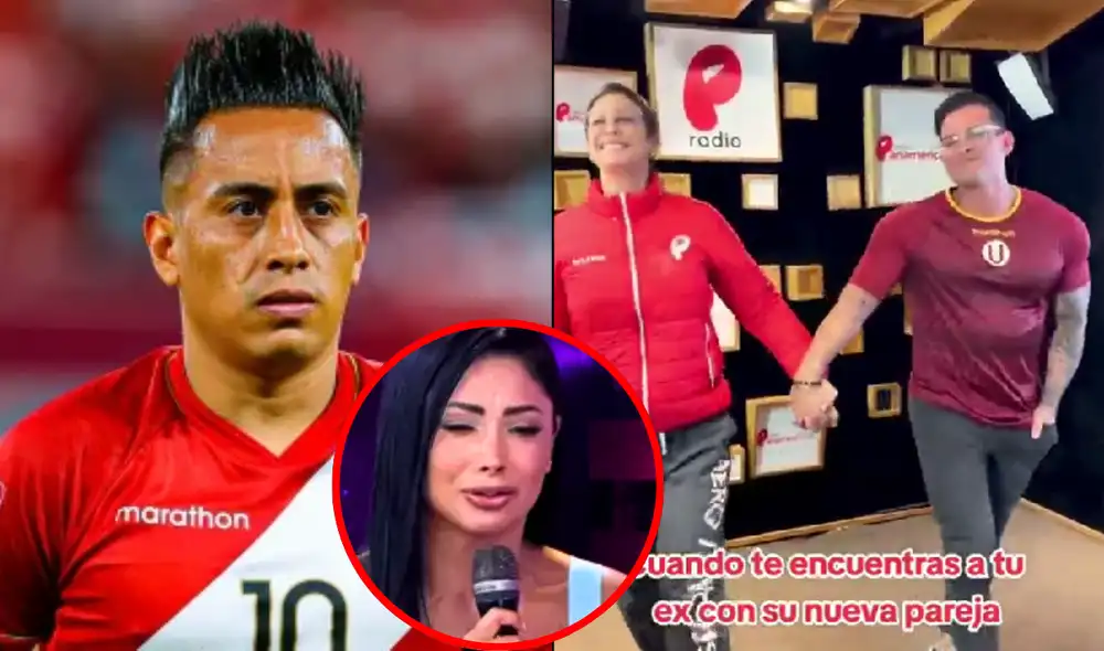 Pamela Franco y Christian Domínguez terminaron luego de que el cantante le fuera infiel. Foto: Composición LR/Christian Cueva/Radio Panamericana/Instagram/Captura América TV