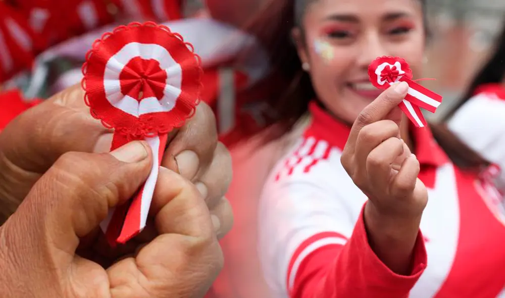 El precio de la escarapela suele oscilar entre S/1.50 y los S/2.00. Foto: composición LR/Andina El precio de la escarapela suele oscilar entre S/1.50 y los S/2.00. Foto: composición LR/Andina