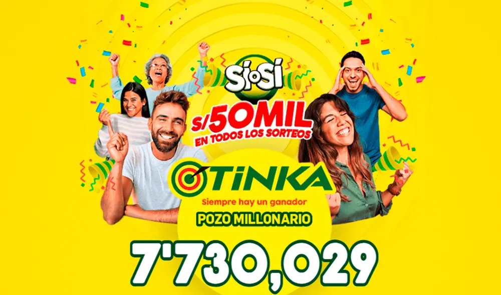 Pozo millonario se sorteará este miércoles 3 de julio. Foto: La Tinka Pozo millonario se sorteará este miércoles 3 de julio. Foto: La Tinka