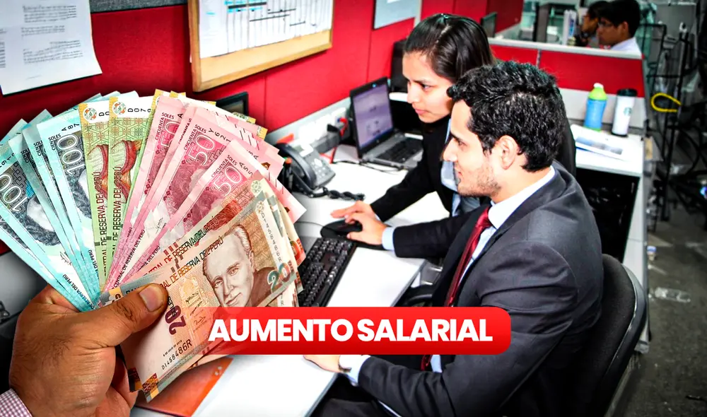El aumento salariasl para trabajadores públicos es de 100 soles. Foto: composición LR/Andina