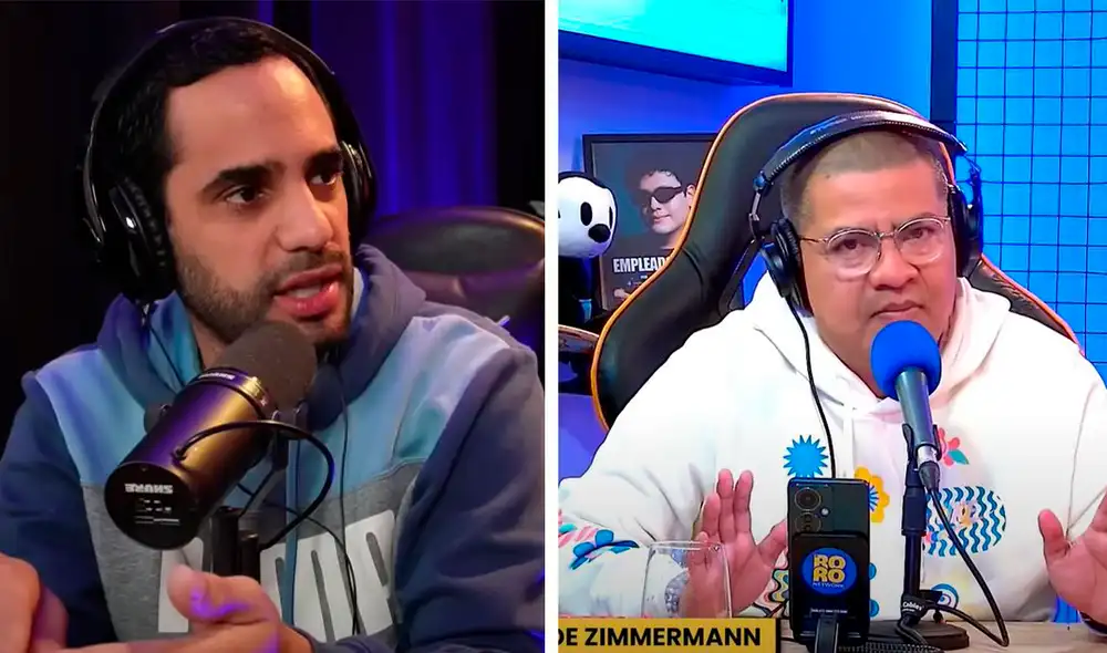 Horacio Zimmermann le recordó a Daniel Marquina cuando fue conductor de 'Al ángulo' en lugar de Franco Cabrera. Foto: composición LR/captura de 'Doble Punta'/'La roro network'